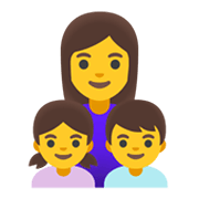 Emoji 👩‍👧‍👦 Famiglia: Donna, Bambina E Bambino su Google Android 11.0 December 2020 Feature Drop.