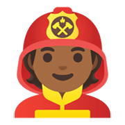 🧑🏾‍🚒 Emoji Bombeiro: Pele Morena Escura na Google Android 11.0 December 2020 Feature Drop.