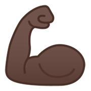 💪🏿 Emoji Bíceps Flexionado: Tono De Piel Oscuro en Google Android 11.0 December 2020 Feature Drop.