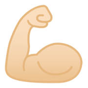 Emoji 💪🏻 Bicipite: Carnagione Chiara su Google Android 11.0 December 2020 Feature Drop.