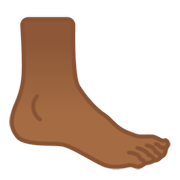 🦶🏾 Emoji Fuß: mitteldunkle Hautfarbe Google Android 11.0 December 2020 Feature Drop.