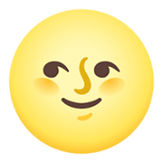 Emoji 🌝 Faccina Luna Piena su Google Android 11.0 December 2020 Feature Drop.