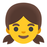 Emoji 👧 Bambina su Google Android 11.0 December 2020 Feature Drop.