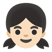 Émoji 👧🏻 Fille : Peau Claire sur Google Android 11.0 December 2020 Feature Drop.