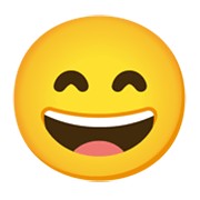 Emoji 😄 Faccina Con Sorriso E Occhi Sorridenti su Google Android 11.0 December 2020 Feature Drop.