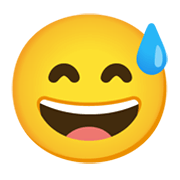 😅 Emoji Rosto Risonho Com Gota De Suor na Google Android 11.0 December 2020 Feature Drop.