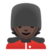 Emoji 💂🏿 Guardia: Carnagione Scura su Google Android 11.0 December 2020 Feature Drop.