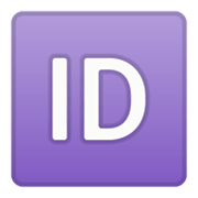 🆔 Emoji Großbuchstaben ID in lila Quadrat Google Android 11.0 December 2020 Feature Drop.