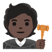🧑🏿‍⚖️ Emoji Juez: Tono De Piel Oscuro en Google Android 11.0 December 2020 Feature Drop.