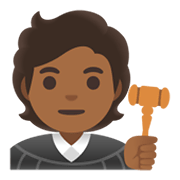 🧑🏾‍⚖️ Emoji Juiz No Tribunal: Pele Morena Escura na Google Android 11.0 December 2020 Feature Drop.