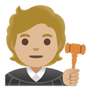 🧑🏼‍⚖️ Emoji Juiz No Tribunal: Pele Morena Clara na Google Android 11.0 December 2020 Feature Drop.