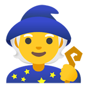 Emoji 🧙 Mago su Google Android 11.0 December 2020 Feature Drop.