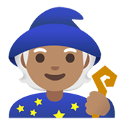 🧙🏽 Emoji Persona Maga: Tono De Piel Medio en Google Android 11.0 December 2020 Feature Drop.