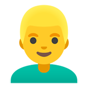 Emoji 👱‍♂️ Uomo Biondo su Google Android 11.0 December 2020 Feature Drop.