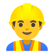 👷‍♂️ Emoji Obrero Hombre en Google Android 11.0 December 2020 Feature Drop.