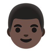 Emoji 👨🏿 Uomo: Carnagione Scura su Google Android 11.0 December 2020 Feature Drop.