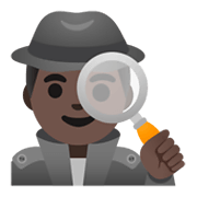 🕵🏿‍♂️ Emoji Detective Hombre: Tono De Piel Oscuro en Google Android 11.0 December 2020 Feature Drop.