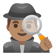 Emoji 🕵🏽‍♂️ Investigatore: Carnagione Olivastra su Google Android 11.0 December 2020 Feature Drop.