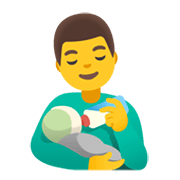 Emoji 👨‍🍼 Uomo Che Allatta su Google Android 11.0 December 2020 Feature Drop.