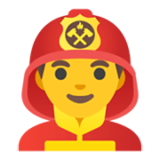Emoji 👨‍🚒 Pompiere Uomo su Google Android 11.0 December 2020 Feature Drop.