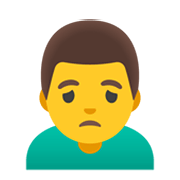 🙍‍♂️ Emoji Homem Franzindo A Sobrancelha na Google Android 11.0 December 2020 Feature Drop.