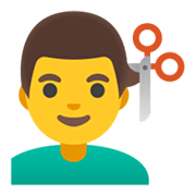 💇‍♂️ Emoji Homem Cortando O Cabelo na Google Android 11.0 December 2020 Feature Drop.