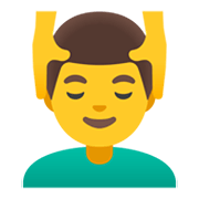 💆‍♂️ Emoji Homem Recebendo Massagem Facial na Google Android 11.0 December 2020 Feature Drop.