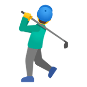 Émoji 🏌️‍♂️ Golfeur sur Google Android 11.0 December 2020 Feature Drop.