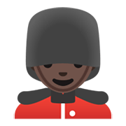Emoji 💂🏿‍♂️ Guardia Uomo: Carnagione Scura su Google Android 11.0 December 2020 Feature Drop.