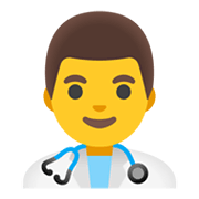 Emoji 👨‍⚕️ Operatore Sanitario su Google Android 11.0 December 2020 Feature Drop.