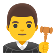 Émoji 👨‍⚖️ Juge Homme sur Google Android 11.0 December 2020 Feature Drop.