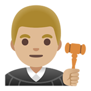 Émoji 👨🏼‍⚖️ Juge Homme : Peau Moyennement Claire sur Google Android 11.0 December 2020 Feature Drop.