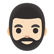 🧔🏻‍♂️ Emoji Hombre Con Barba Tono De Piel Claro en Google Android 11.0 December 2020 Feature Drop.