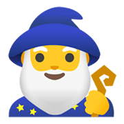 Émoji 🧙‍♂️ Mage Homme sur Google Android 11.0 December 2020 Feature Drop.