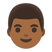 Emoji 👨🏾 Uomo: Carnagione Abbastanza Scura su Google Android 11.0 December 2020 Feature Drop.