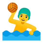 Emoji 🤽‍♂️ Pallanuotista Uomo su Google Android 11.0 December 2020 Feature Drop.