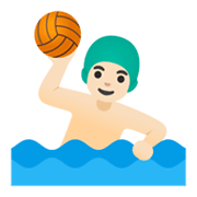 🤽🏻‍♂️ Emoji Wasserballspieler: helle Hautfarbe Google Android 11.0 December 2020 Feature Drop.