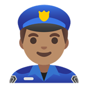 👮🏽‍♂️ Emoji Agente De Policía Hombre: Tono De Piel Medio en Google Android 11.0 December 2020 Feature Drop.