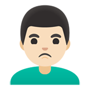 🙎🏻‍♂️ Emoji schmollender Mann: helle Hautfarbe Google Android 11.0 December 2020 Feature Drop.