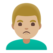 🙎🏼‍♂️ Emoji schmollender Mann: mittelhelle Hautfarbe Google Android 11.0 December 2020 Feature Drop.