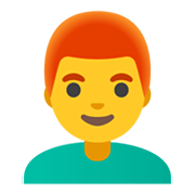 Emoji 👨‍🦰 Uomo: Capelli Rossi su Google Android 11.0 December 2020 Feature Drop.