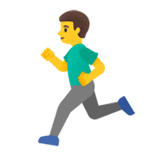Emoji 🏃‍♂️ Uomo Che Corre su Google Android 11.0 December 2020 Feature Drop.