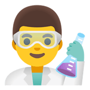 Emoji 👨‍🔬 Scienziato su Google Android 11.0 December 2020 Feature Drop.