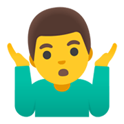 🤷‍♂️ Emoji schulterzuckender Mann Google Android 11.0 December 2020 Feature Drop.