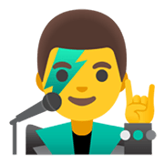 Emoji 👨‍🎤 Cantante Uomo su Google Android 11.0 December 2020 Feature Drop.