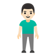 Emoji 🧍🏻‍♂️ Uomo In Piedi: Carnagione Chiara su Google Android 11.0 December 2020 Feature Drop.