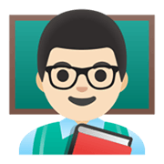 👨🏻‍🏫 Emoji Profesor: Tono De Piel Claro en Google Android 11.0 December 2020 Feature Drop.