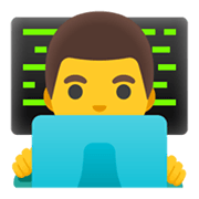 Emoji 👨‍💻 Tecnologo su Google Android 11.0 December 2020 Feature Drop.