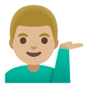 💁🏼‍♂️ Emoji Homem Com A Palma Virada Para Cima: Pele Morena Clara na Google Android 11.0 December 2020 Feature Drop.