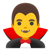 Émoji 🧛‍♂️ Vampire Homme sur Google Android 11.0 December 2020 Feature Drop.